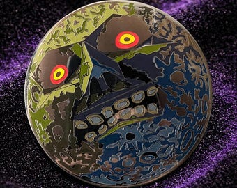 The Moon Enamel Pin - Zelda Majora's Mask Villain | Termina Doomsday Collectible | Nintendo 64 Lapel Badge | Apocalyptic Gaming Brooch