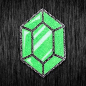Green Rupee Magnet – Zelda Inspired Decor | 2&quot; 3D Printed Fridge Magnet – Ceramic Backing – Retro Gamer Gift – Video Game Collectible