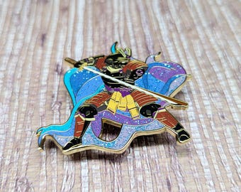 Enkai Ronin Enamel Pin - Samurai Warrior Collectible Pin, Japanese Samurai, Glitter Enamel