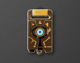 Sheikah Slate Enamel Pin | The Legend Of Zelda: Breath Of The Wild, Collectible Lapel Pin, Video Game Brooch / Badge, Gold Metal