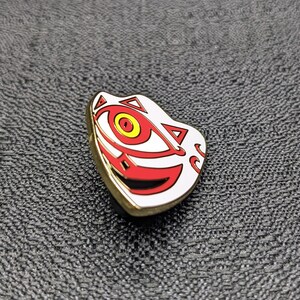 Mask Of Truth Enamel Pin - Zelda Majora's Mask Item | Sheikah Stone Lapel Badge | Nintendo 64 Collectible | Gossip Stone Gaming Brooch image 6