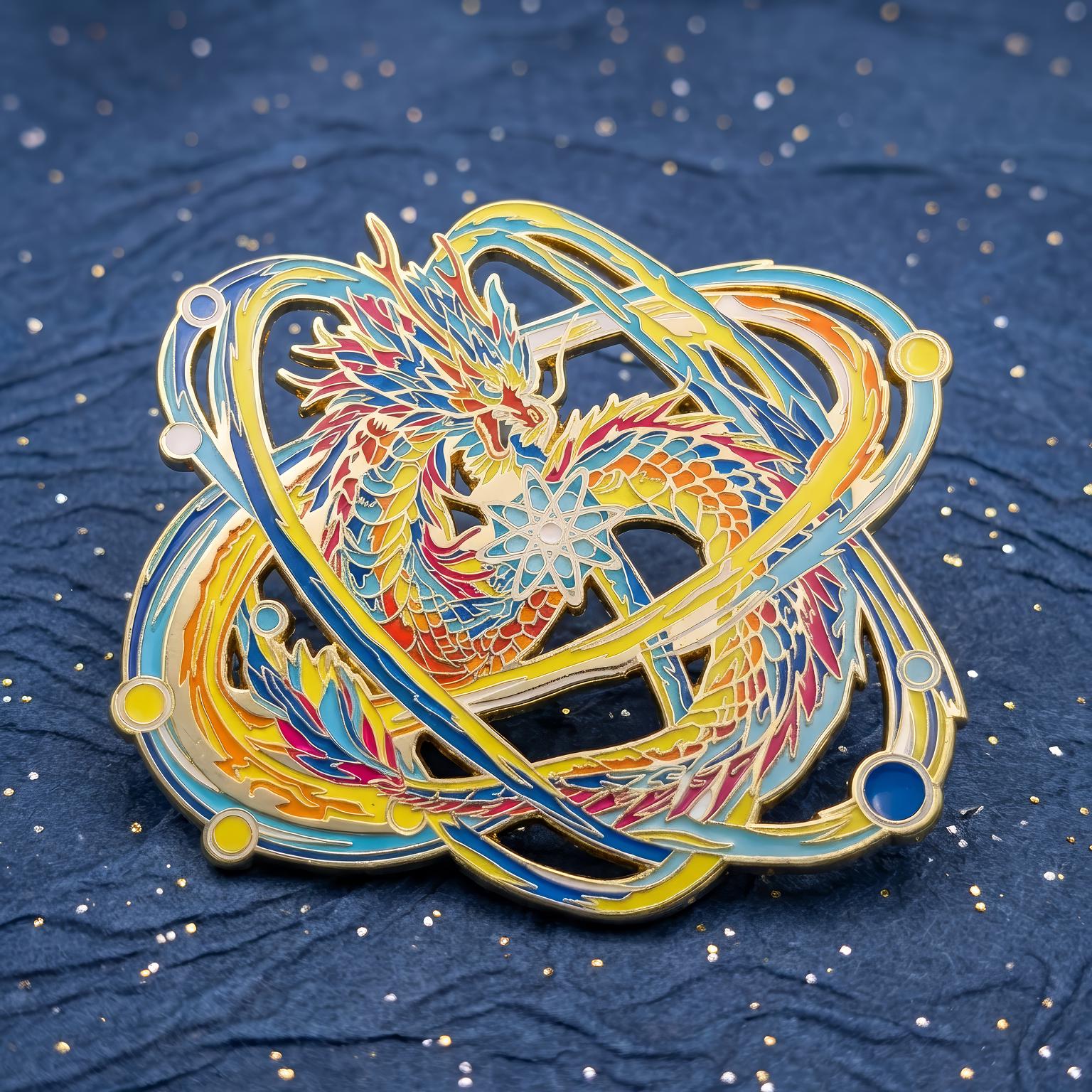 Atom Brooch - Etsy