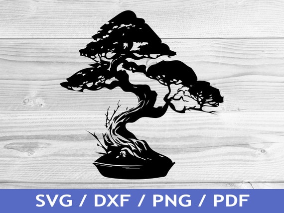 Bonsai Tree SVG Cut Out / Bonsai Tree Cricut Design / Bonsai T Shirt Design / Laser File / Sublimation Print / SVG Stencil / Tattoo