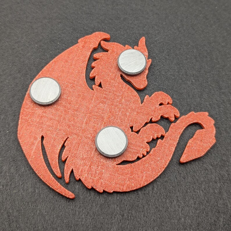 Ruby Dragon Magnet 3D Printed Collectible Fridge Magnet Etsy