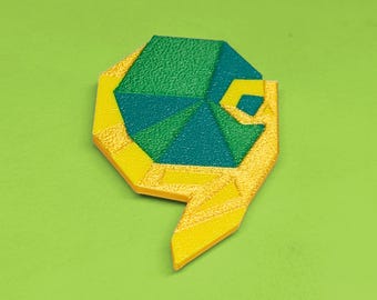 Kokiri's Emerald Magnet - The Legend Of Zelda: Ocarina Of Time, Collectible Fridge Magnet, Retro Video Game Accessory, 3D Printed