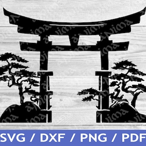 Torii Gate SVG Cut Out / Japanese Cricut Design / Japanese Vector / Torii Vector / Laser File / Sublimation Print / SVG Stencil / Tattoo