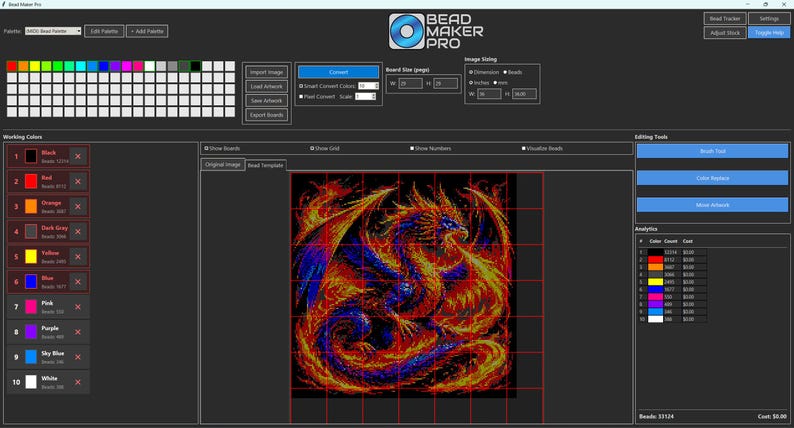 Bead Maker Pro | Perler Bead Template, Pattern & Inventory Tracker ...