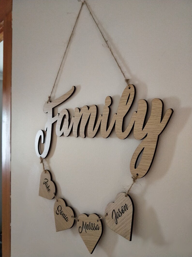 Personalised Family Wall Hanging Etsy Singapore