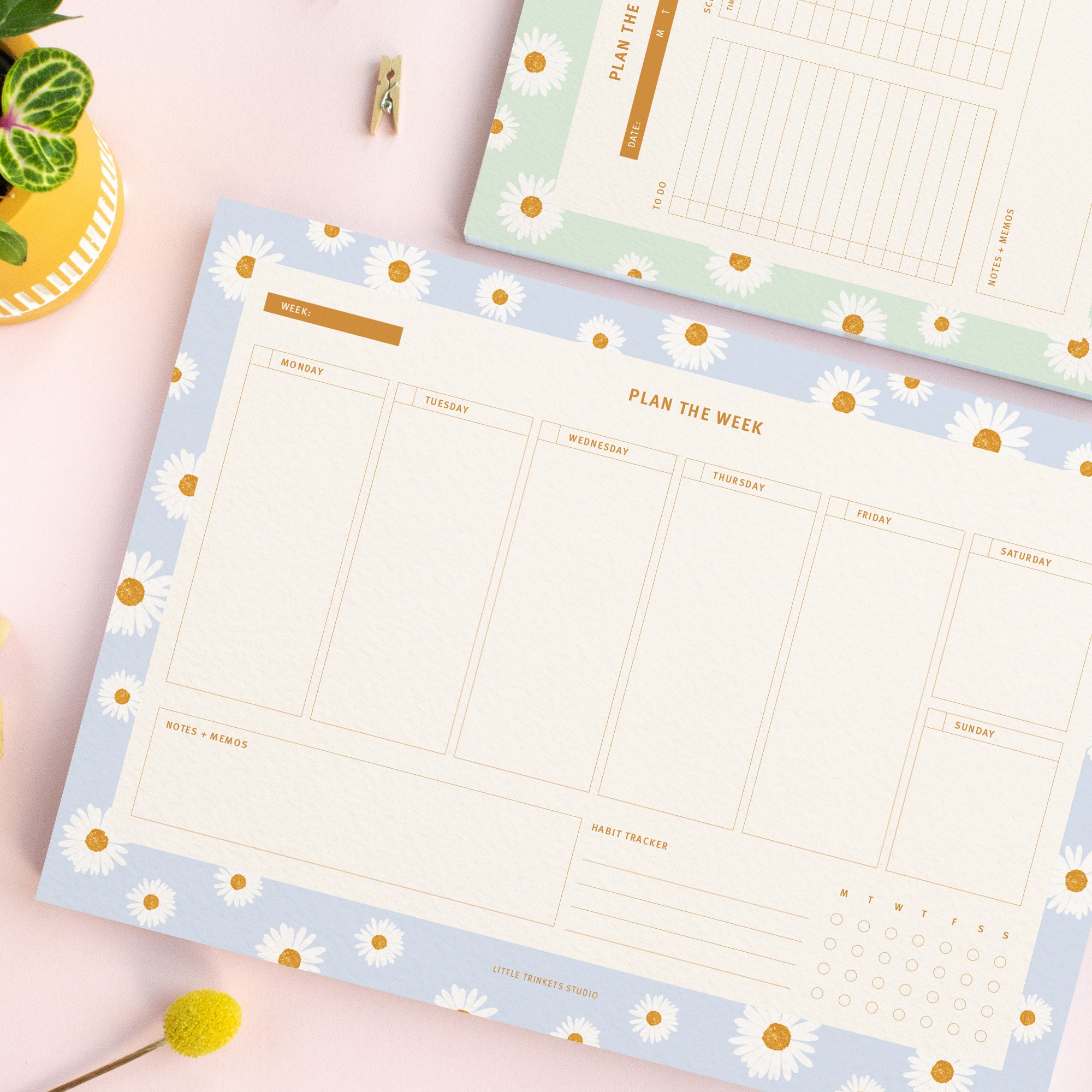 A5 Day Planner, to Do List Notepad, Plan Daily Notepad, Desk Pad, Daily ...