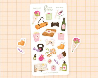 Self Care Stickers, Planner Stickers, Bullet Journal Stickers, Scrapbook Stickers, Mental Health Stickers, Inspirational Stickers