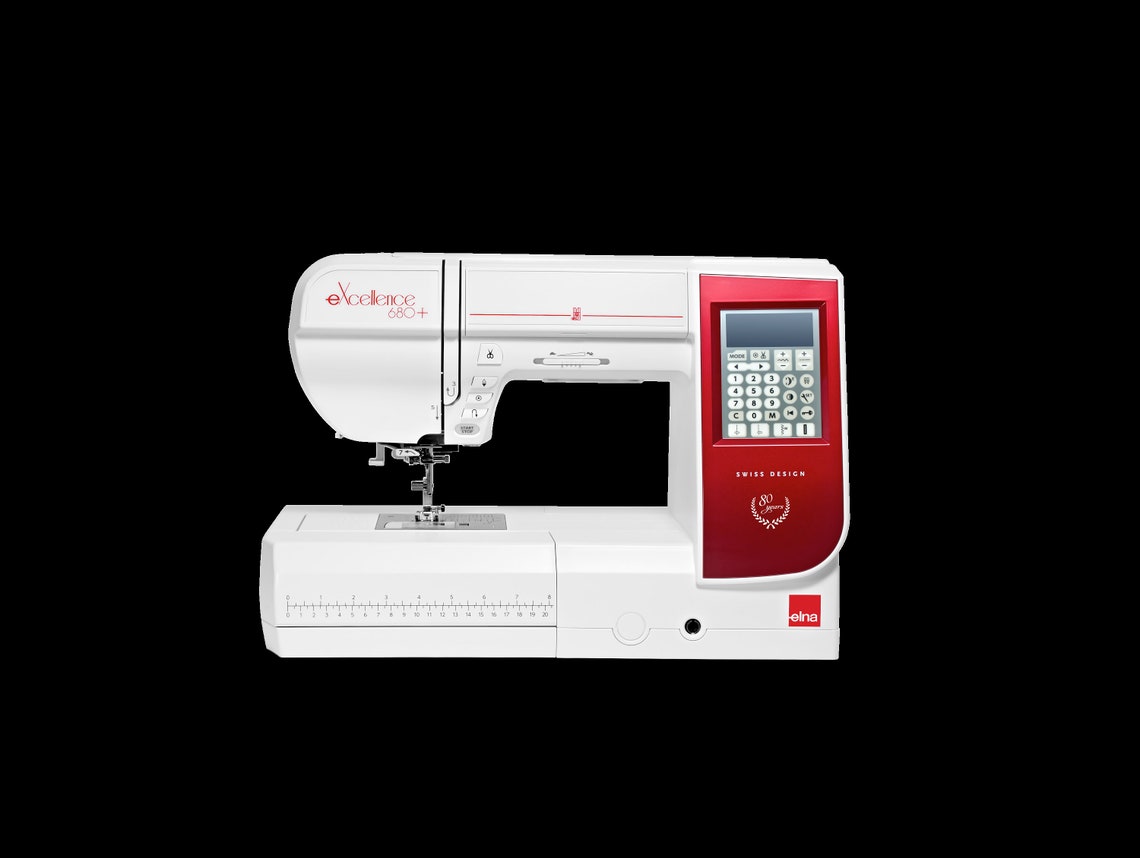 Elna 680 Sewing Machine Excellence Red Etsy