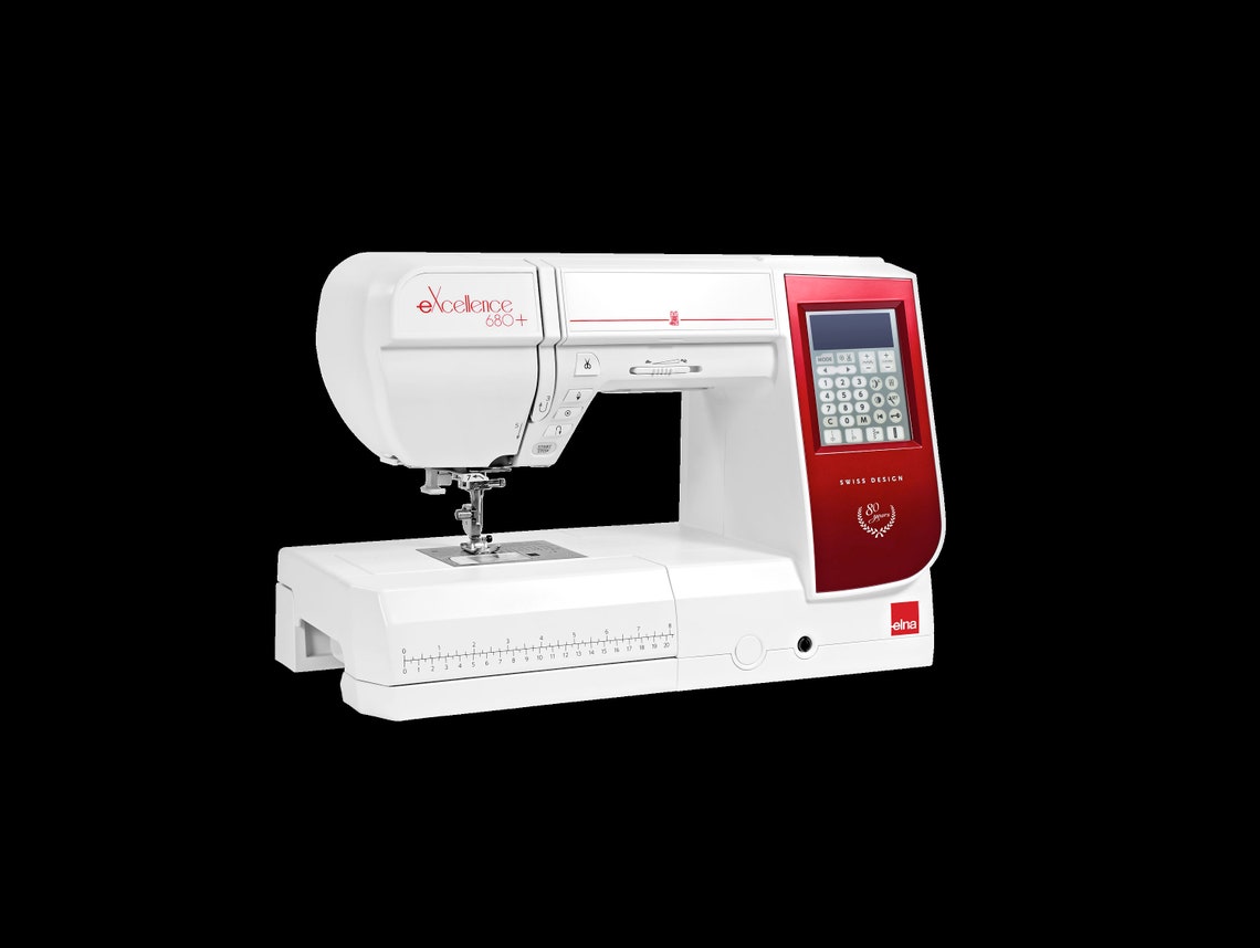 Elna 680 Sewing Machine Excellence Red Etsy