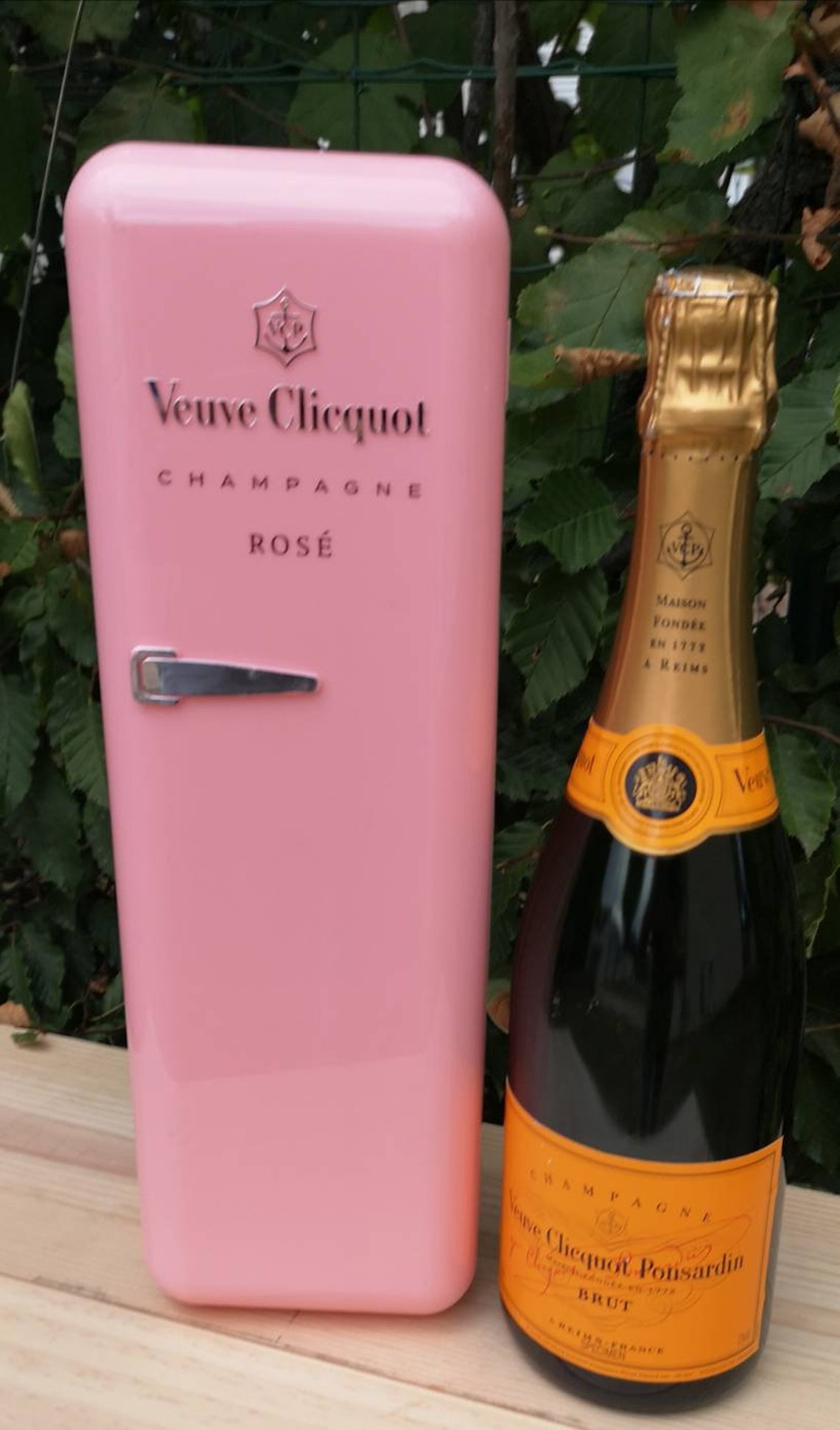 Pink French Veuve Clicquot fridge Box Champagne gift Veuve Etsy