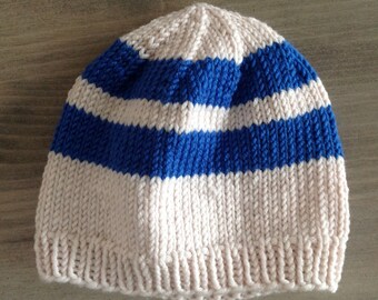 Baby Beanie Hat NewBorn WorldSaver Royal Blue Egg Shell