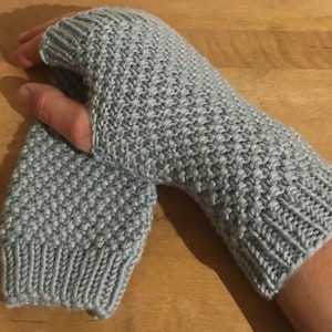 Warmers arm warmers wrist warmers knop ijsblauw