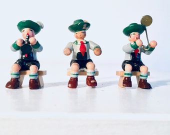 Erzgebirge Musicians Vintage Figure Wendt and Kun Miniatures GDR Ostalgie Esco Christmas Wooden Figure