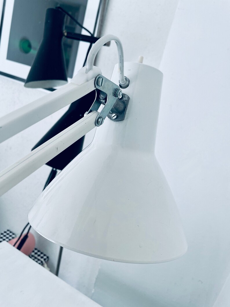 Lampe darchitecte suédoise Sp TYP 425 années 70 lampe de bureau de lère spatiale blanche lampe de bureau loft Bauhaus lampe de table bureau image 7