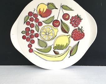 Mid Century Cake Plate Ceramic 50-60s Rockabilly Sixties Cake Plate Plate Tray