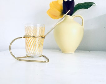 Salt stick holder vintage 60s yellowMid Century Party Retro Sixties