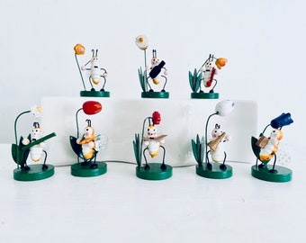 Bienenorchester Vintage  Miniaturen  Ostalgie Holzfigur Erzgebirge Bienen Mid Century Sammlerfiguren Musikanten