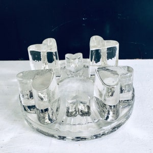 Stövchen 60-70er Jahre  Vintage Brutalismus   Glas Kaffee Tee Glasstövchen Kerze Blockglas