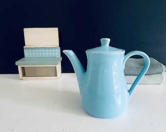 Mid Century Waku coffee pot 50-60s light blue rockabilly tea cult flea market pot