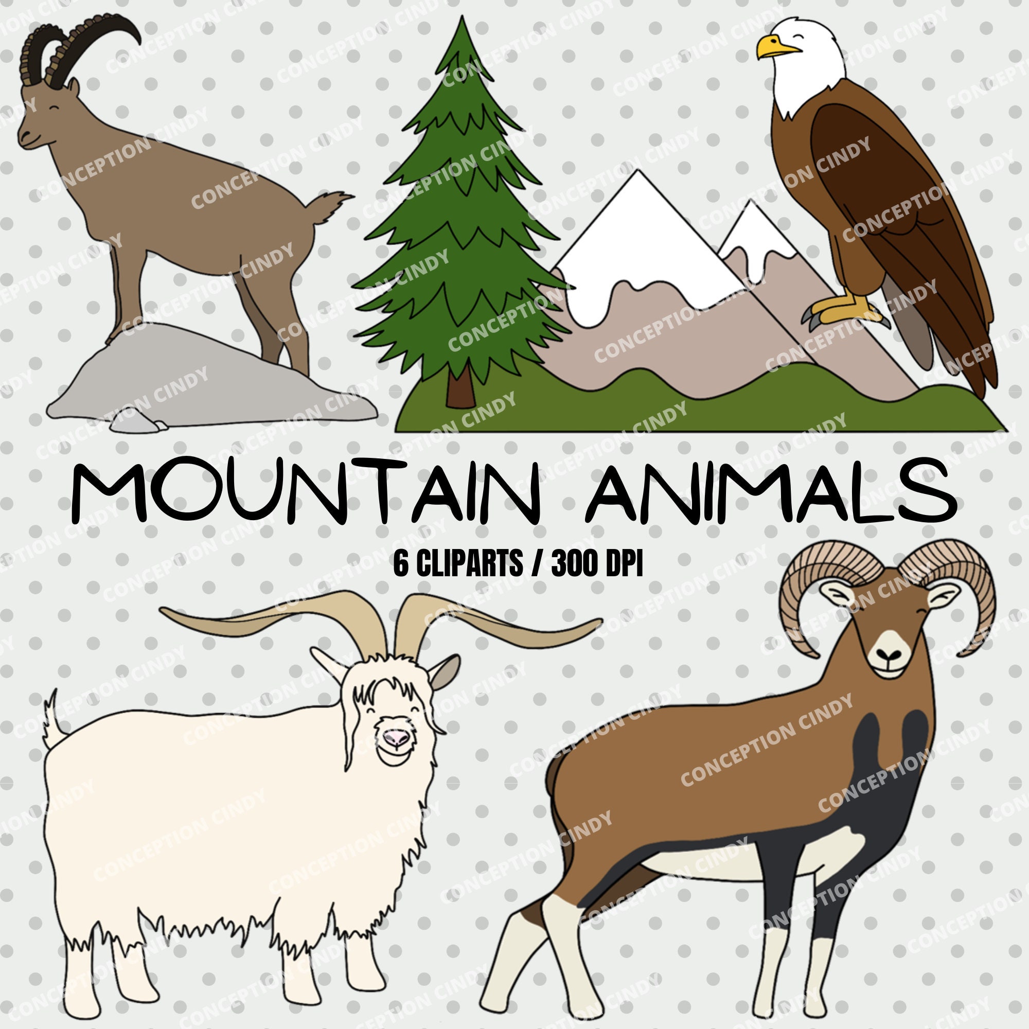 Mountain Animals Clipart Digital File - Etsy Mountain Animals Clipart Digital File - Etsy