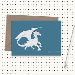 Dragons Are Awesome | Birthday Card | Funny Card | Nerd | Geek | DnD | RPG