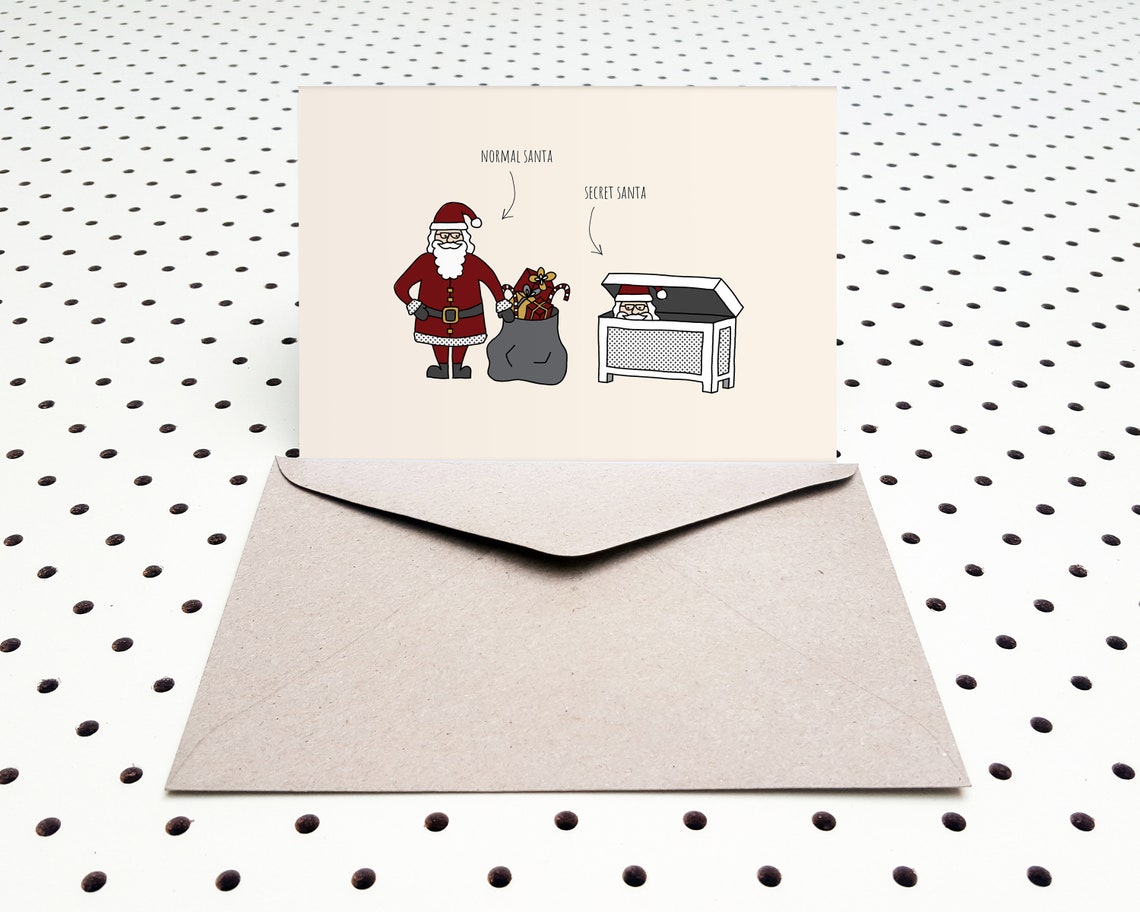 Secret Santa Greeting Card Christmas Card Funny Card Etsy Australia secret-santa-greeting-card-christmas-card-funny-card-etsy-australia