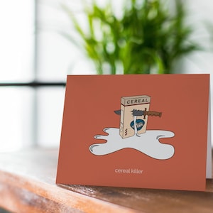 Cereal Killer | Greeting Card | Birthday Card | Funny Card | Nerdy Card | Pun