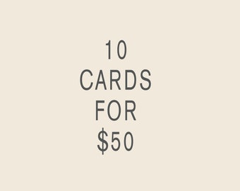 Paquete de tarjetas de felicitación de 10