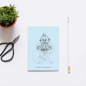 Complex Geometry | Greeting Card | Baby Card | Funny Card | Nerdy Card | Baby Shower