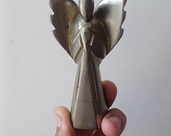 Pyrite Angel Figurine: Good Luck Gemstone Decor (10 CM)