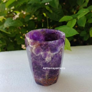Amethyst glass, Gemstone Glass, Amethyst Tumbler glass, Barware Glass, Shot Glass, Vodka Glass, Home Decor, Gift For Him, Valentine Day Gift