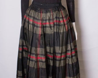 A Vintage floor length striped Silk Skirt by lanvin Paris