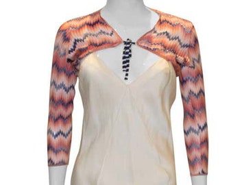 A Missoni Brown Label colourful shoulder striped Shrug