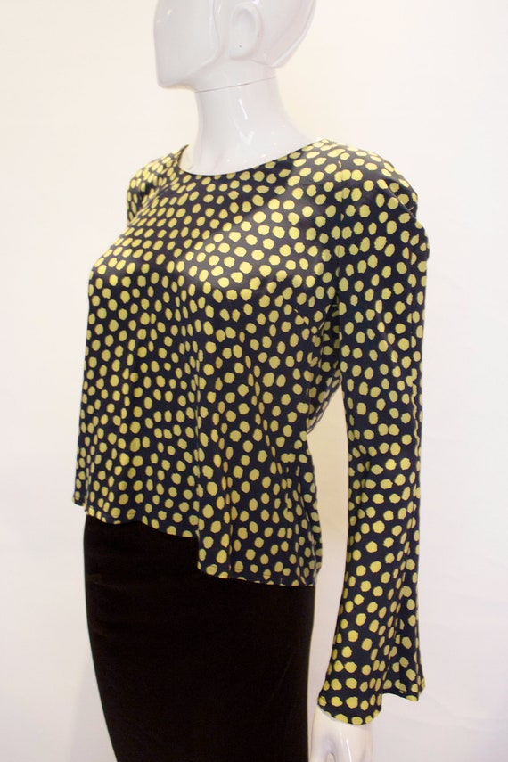 A Vintage 1990s Christian Lacroix Silk Blouse - image 4