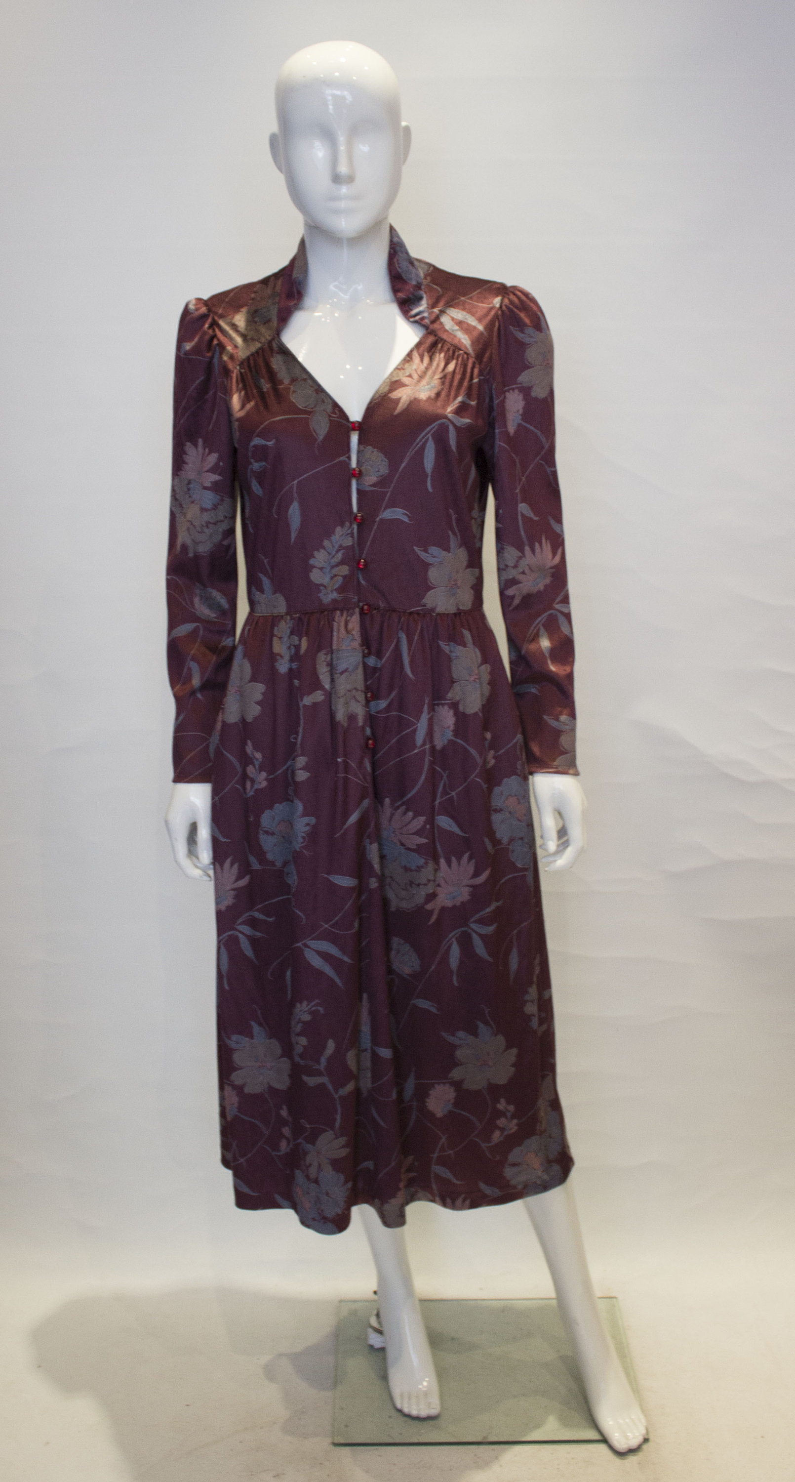 Image of A Vintage S Susan Small Velvet Floral Day Dress
