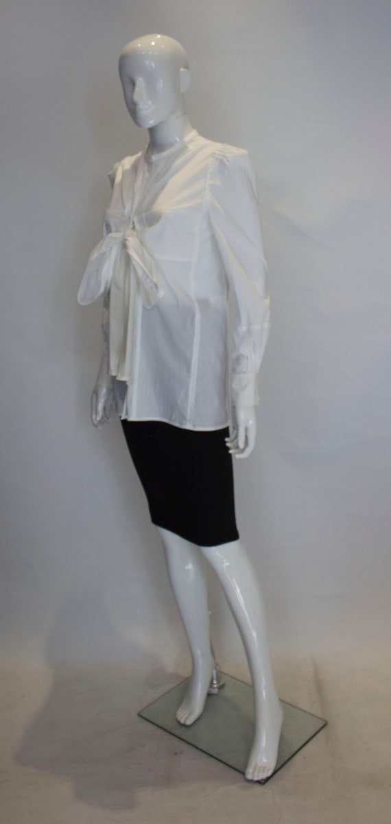 White Cotton Shirt by Yves Saint Laurent Rive Gau… - image 3