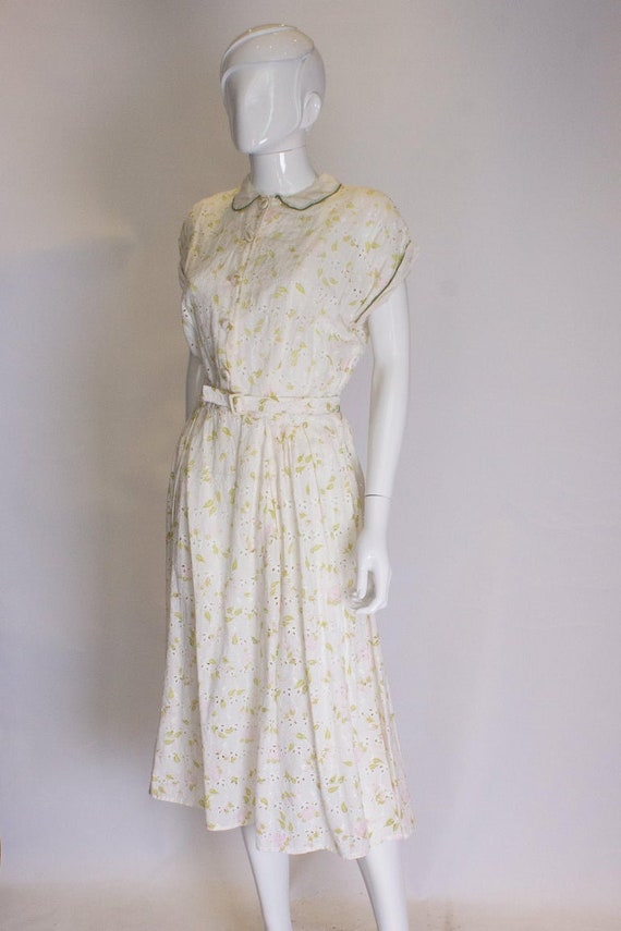 A Vintage 1950s Summer Cotton Dress by Nelly Don - image 5