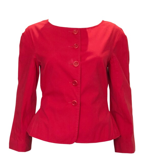 A Vintage 1990s Moschino Red Jacket - image 3