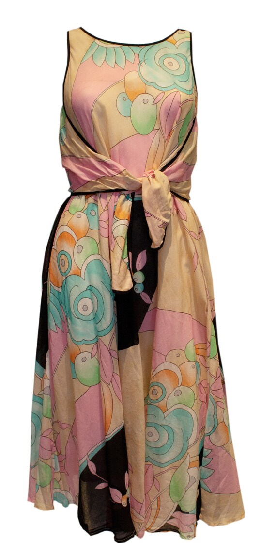 Vintage Multicolour Summer Dress by Weil.