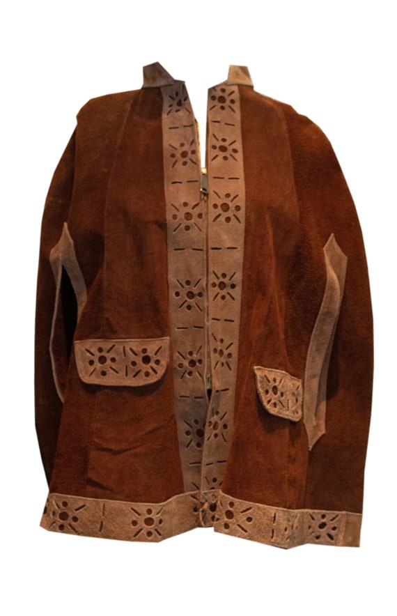 Vintage 1970s Suede Cape