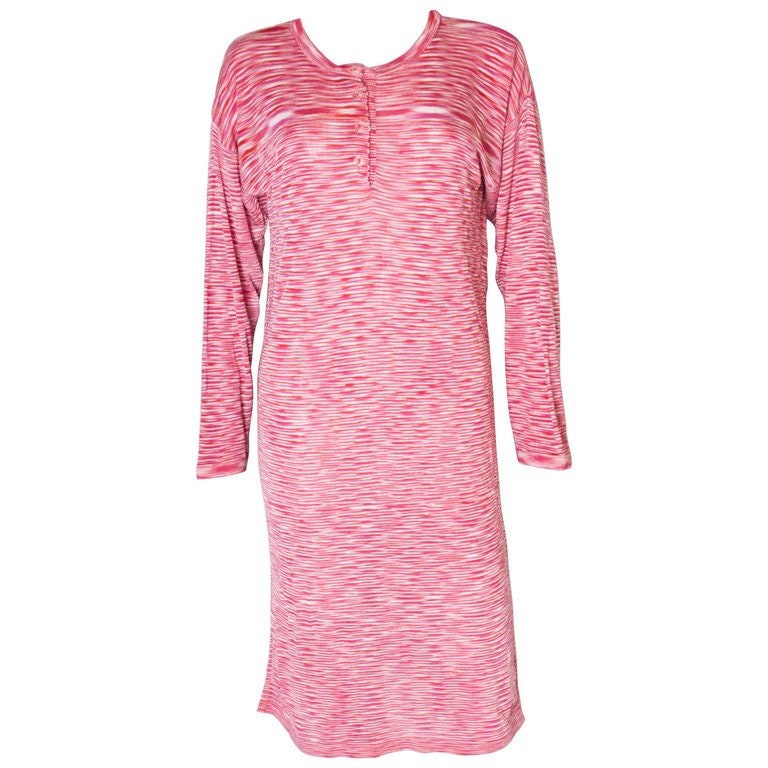 Image of A Vintage S Red Knitted Day Dress By Missoni