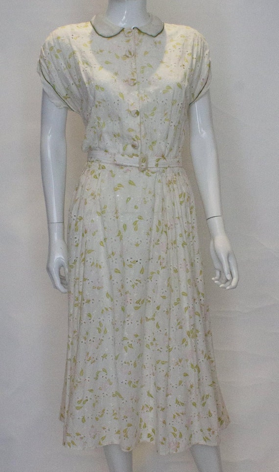 A Vintage 1950s Summer Cotton Dress by Nelly Don - image 2