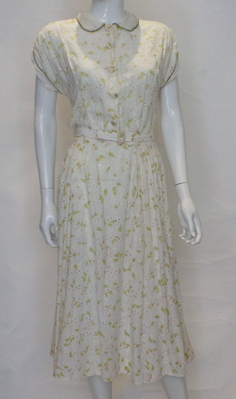 A Vintage 1950s Summer Cotton Dress by Nelly Don image 2
