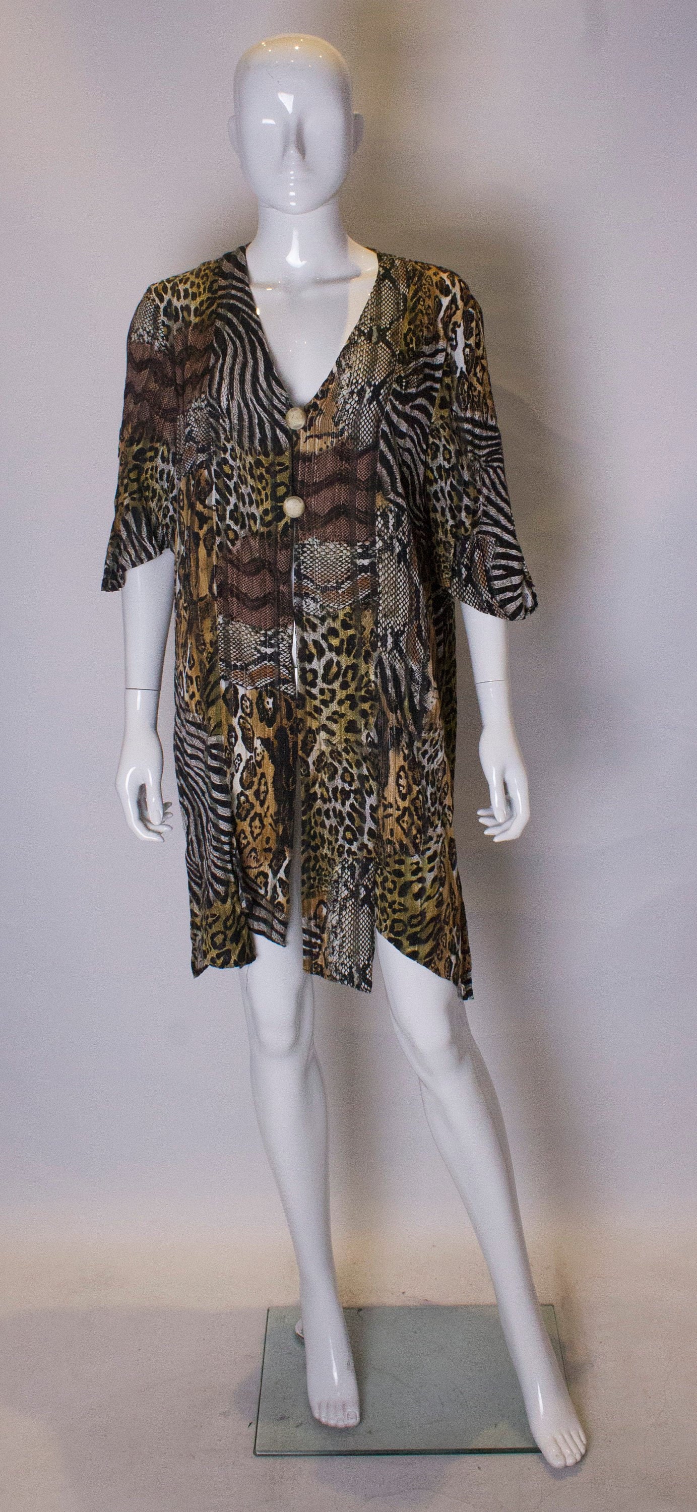 Image of A Vintage S Animal Print Jacket/Mini Dress