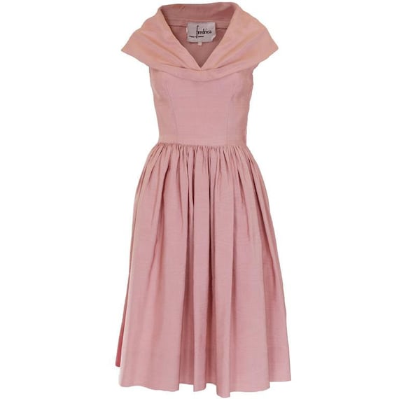 A Vintage 1950s Dusty Pink Prom Style Vintage Dress Etsy Canada