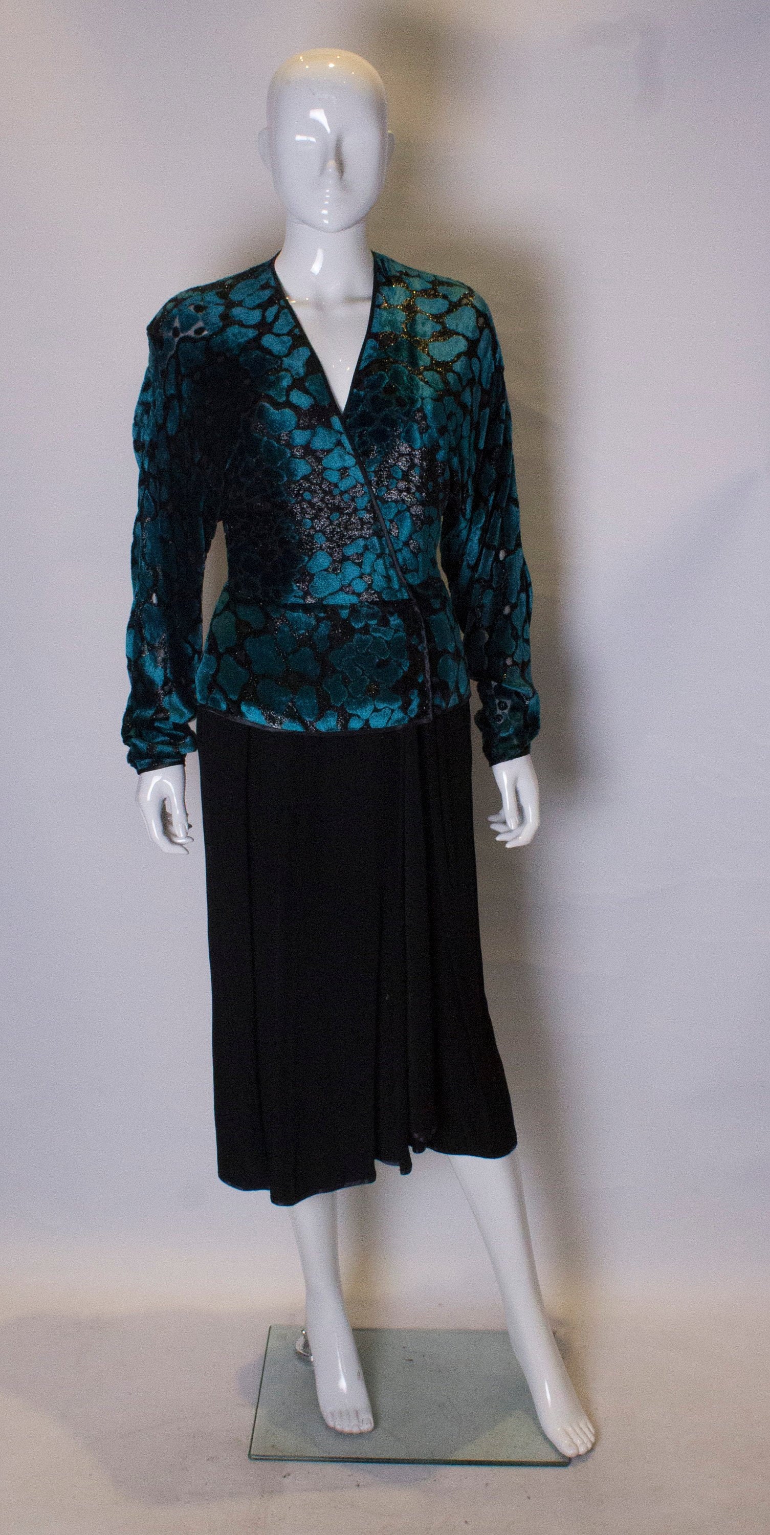 Image of A Vintage S Janice Wainwright Velvet Cocktail Dress