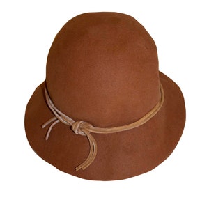 Vintage Yves Saint Laurent  Rive Gauche Brown Wool Hat